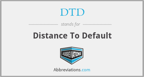 DTD - Distance To Default