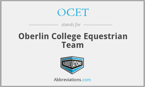 OCET - Oberlin College Equestrian Team