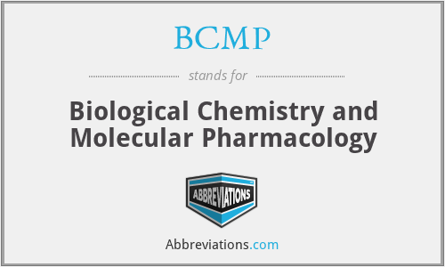 BCMP - Biological Chemistry and Molecular Pharmacology