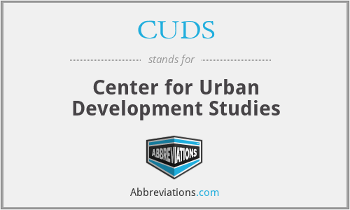 CUDS - Center for Urban Development Studies