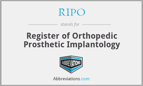 RIPO - Register of Orthopedic Prosthetic Implantology