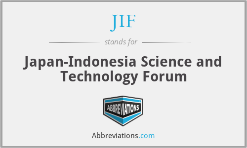 JIF - Japan-Indonesia Science and Technology Forum
