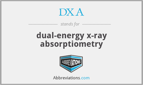 DXA - dual-energy x-ray absorptiometry