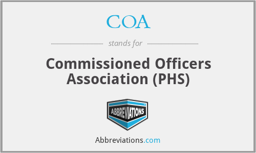COA - Commissioned Officers Association (PHS)