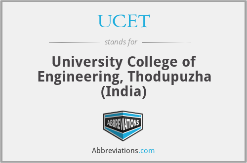 UCET - University College of Engineering, Thodupuzha (India)