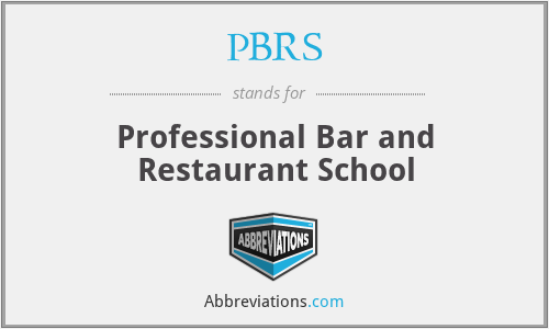 PBRS - Professional Bar and Restaurant School