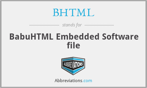 BHTML - BabuHTML Embedded Software file