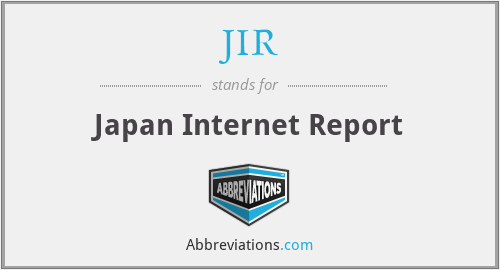 JIR - Japan Internet Report