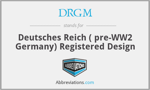 DRGM - Deutsches Reich ( pre-WW2 Germany) Registered Design
