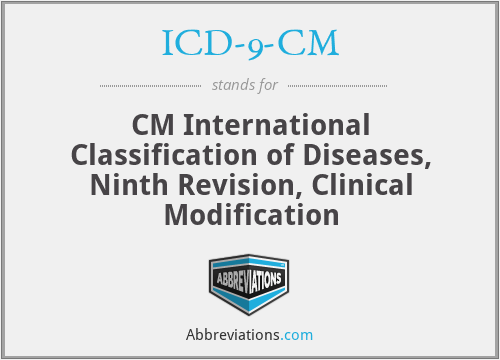 ICD-9-CM - CM International Classification of Diseases, Ninth Revision, Clinical Modification