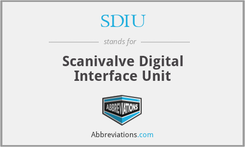 SDIU - Scanivalve Digital Interface Unit