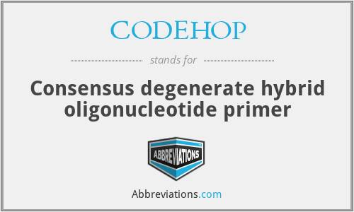 CODEHOP - Consensus degenerate hybrid oligonucleotide primer