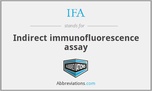 IFA - Indirect immunofluorescence assay