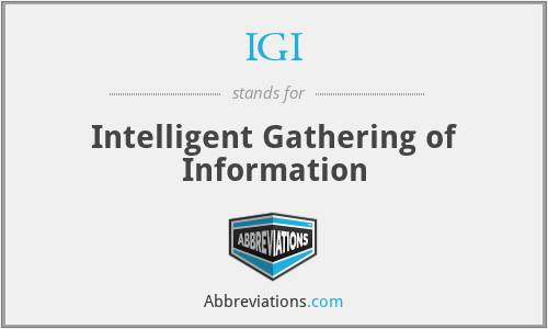 IGI - Intelligent Gathering of Information