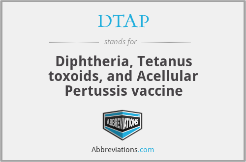 DTAP - Diphtheria, Tetanus toxoids, and Acellular Pertussis vaccine