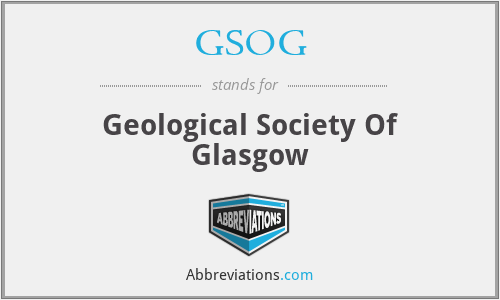 GSOG - Geological Society Of Glasgow