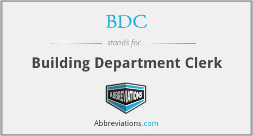 BDC - Building Department Clerk