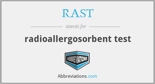 RAST - radioallergosorbent test