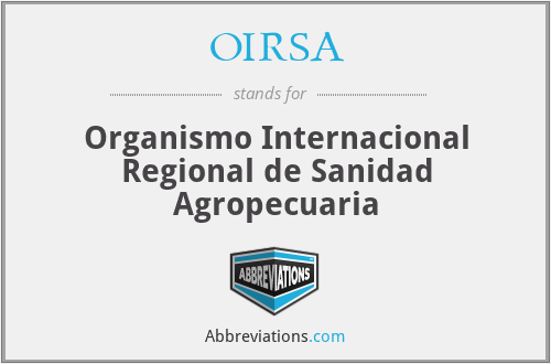 OIRSA - Organismo Internacional Regional de Sanidad Agropecuaria