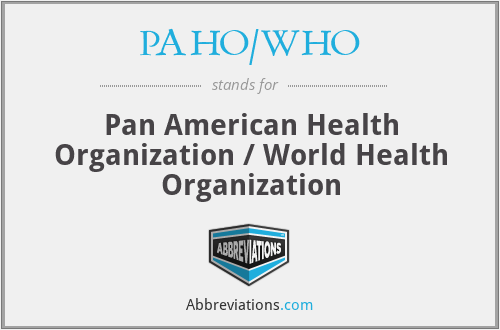 PAHO/WHO - Pan American Health Organization / World Health Organization