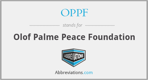 OPPF - Olof Palme Peace Foundation