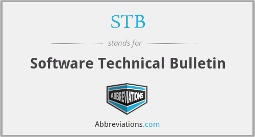STB - Software Technical Bulletin