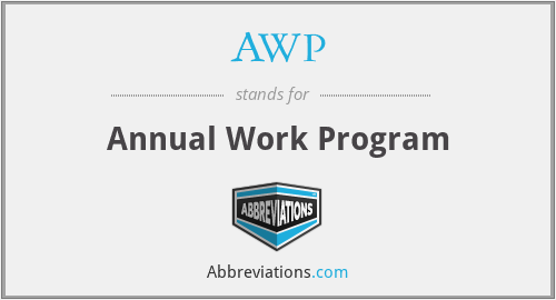 AWP - Annual Work Program