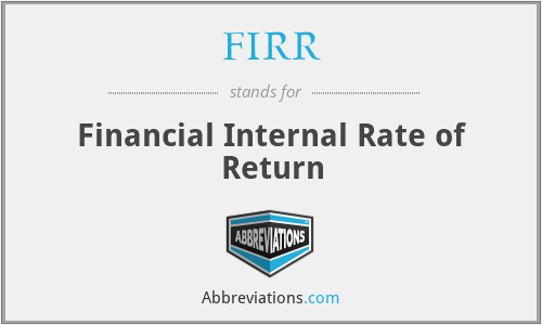 FIRR - Financial Internal Rate of Return