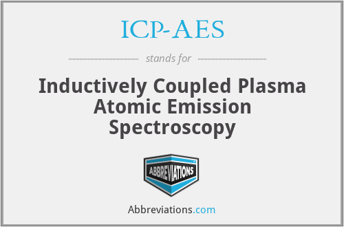 ICP-AES - Inductively Coupled Plasma Atomic Emission Spectroscopy