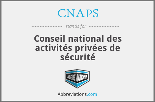 CNAPS - Conseil national des activités privées de sécurité