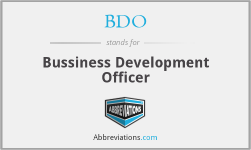 BDO - Bussiness Development Officer