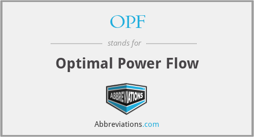 OPF - Optimal Power Flow