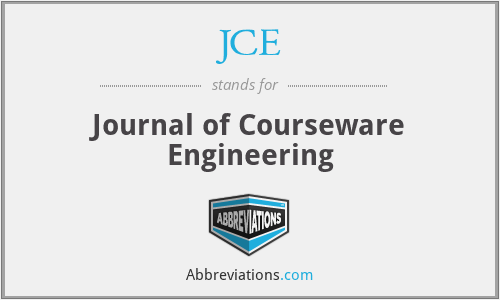JCE - Journal of Courseware Engineering