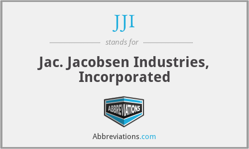JJI - Jac. Jacobsen Industries, Incorporated