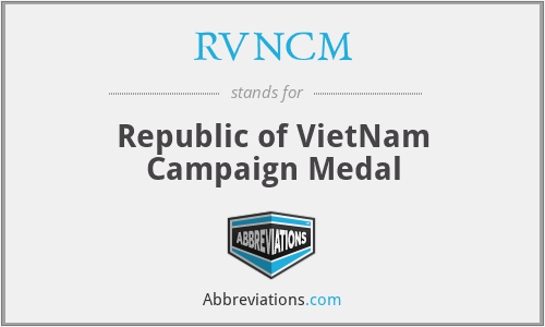 RVNCM - Republic of VietNam Campaign Medal