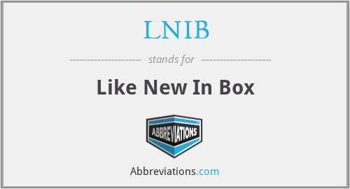 LNIB - Like New In Box