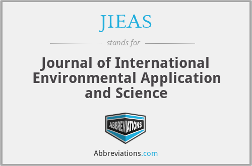 JIEAS - Journal of International Environmental Application and Science