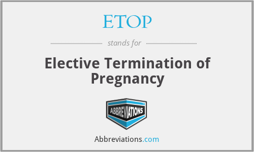 ETOP - Elective Termination of Pregnancy
