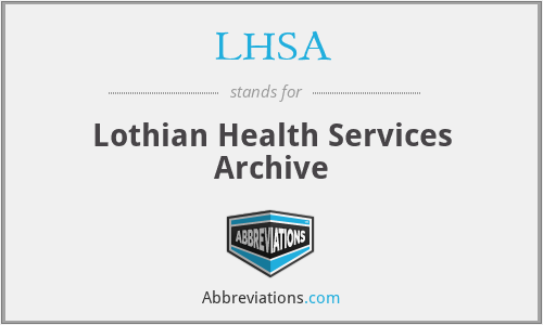 LHSA - Lothian Health Services Archive
