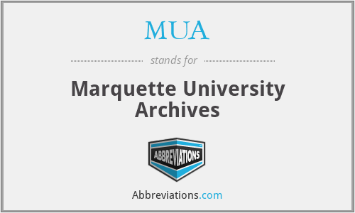 MUA - Marquette University Archives