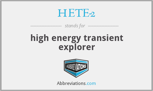 HETE-2 - high energy transient explorer