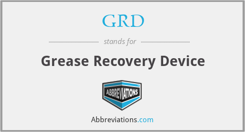 GRD - Grease Recovery Device
