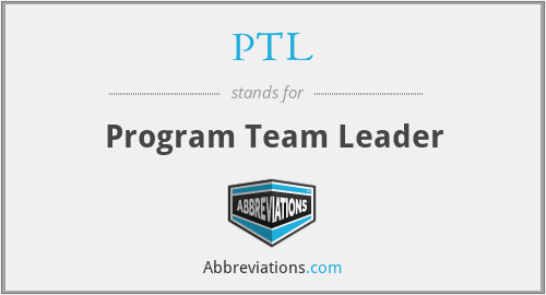 PTL - Program Team Leader
