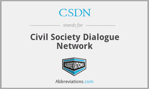CSDN - Civil Society Dialogue Network
