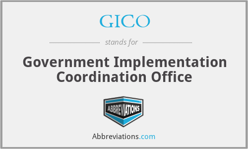 GICO - Government Implementation Coordination Office