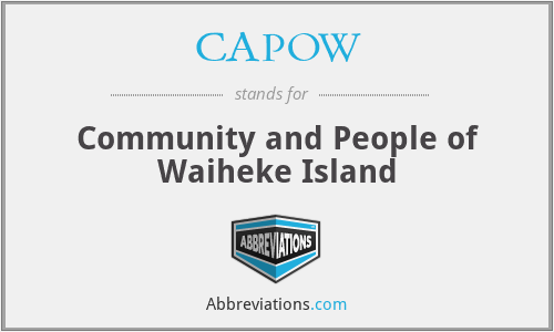 CAPOW - Community and People of Waiheke Island