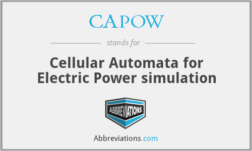 CAPOW - Cellular Automata for Electric Power simulation