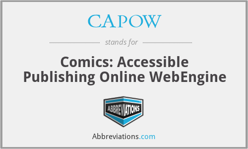 CAPOW - Comics: Accessible Publishing Online WebEngine