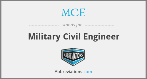 MCE - Military Civil Engineer