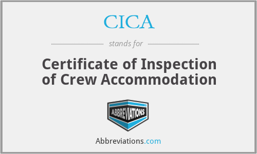 CICA - Certificate of Inspection of Crew Accommodation